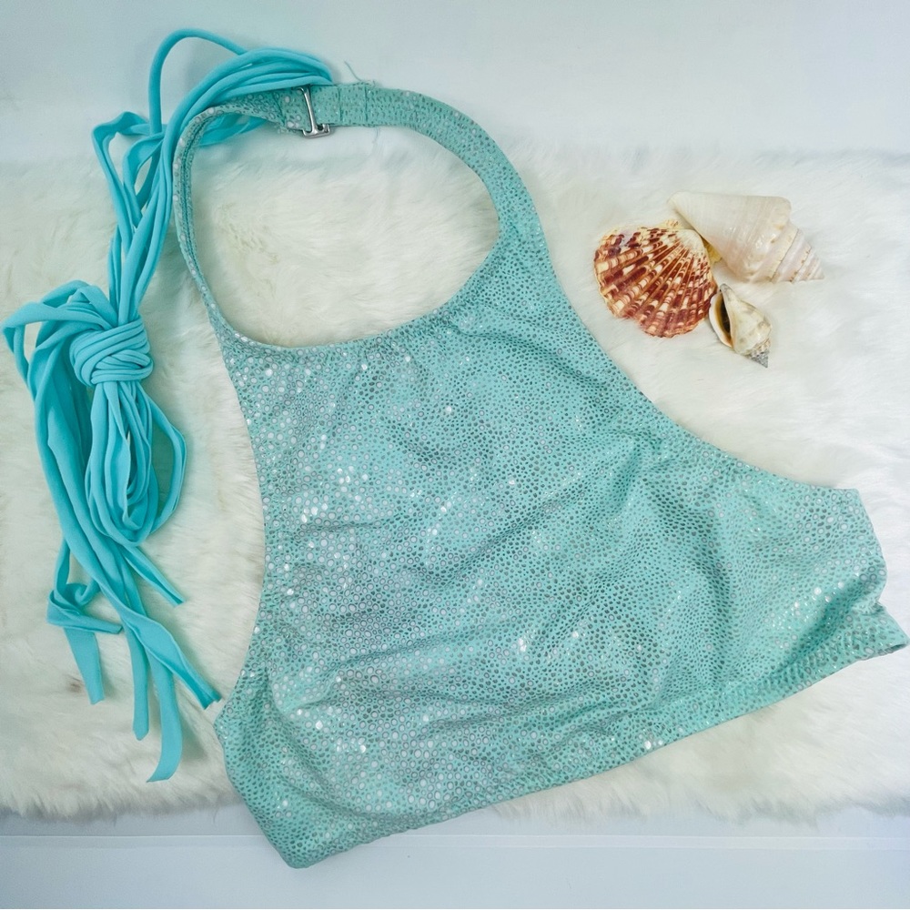 Belusso Es Vive Top in Turquoise Shagreen